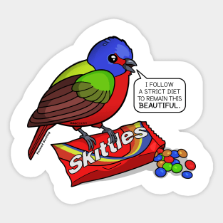 Painted Bunting by Zoodraws, Ver 2 Sticker